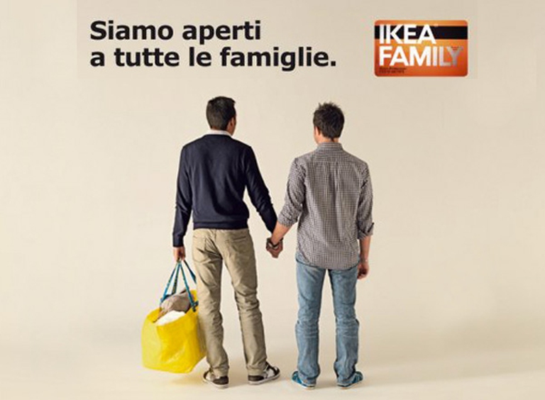 La campagna pubblicitaria "siamo aperti a tutte le famiglie”