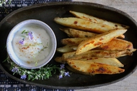 Patatine dolci speziate con salsa di yogurt, la ricetta