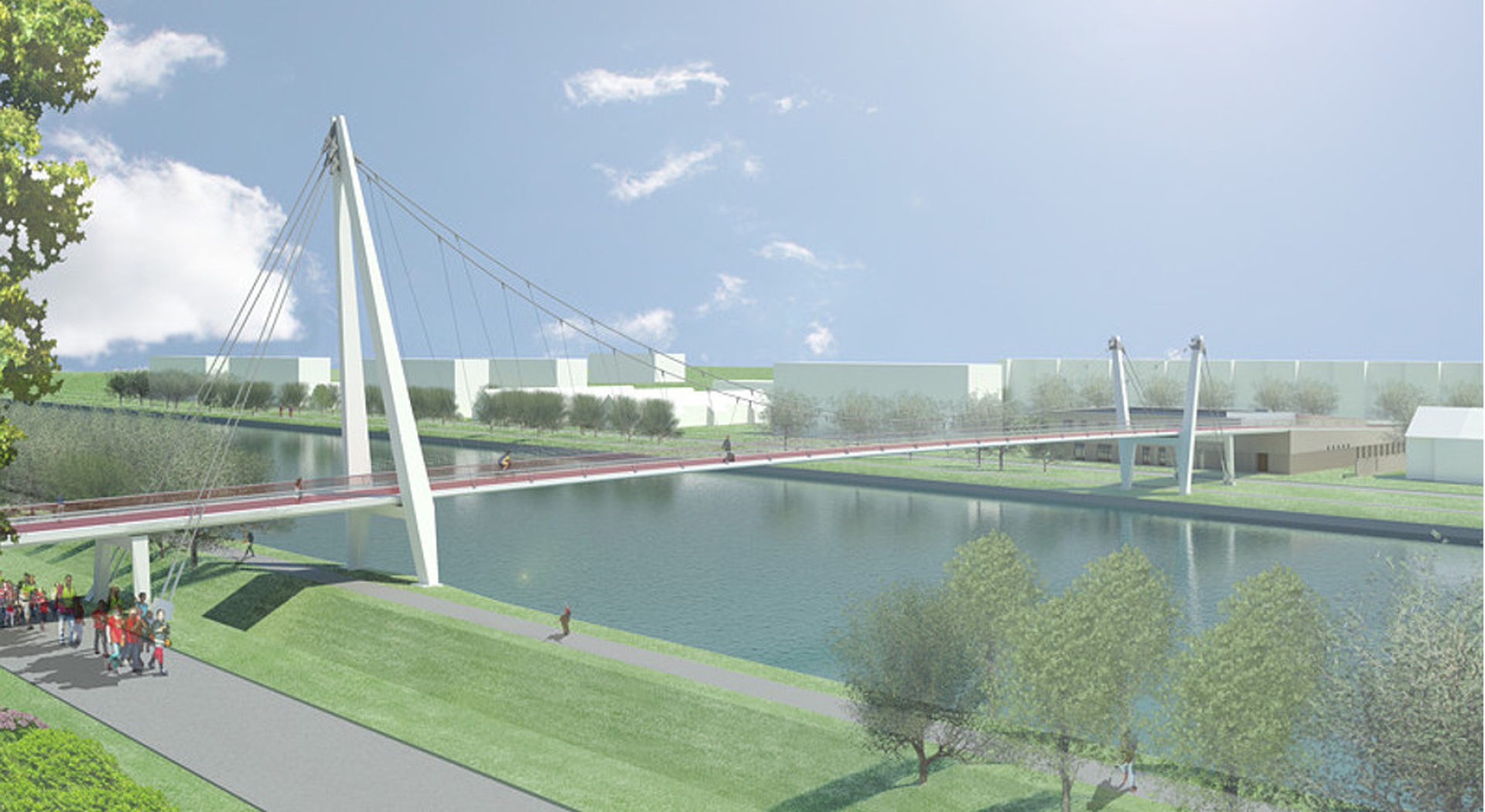 Render del ponte ciclabile di Utrecht