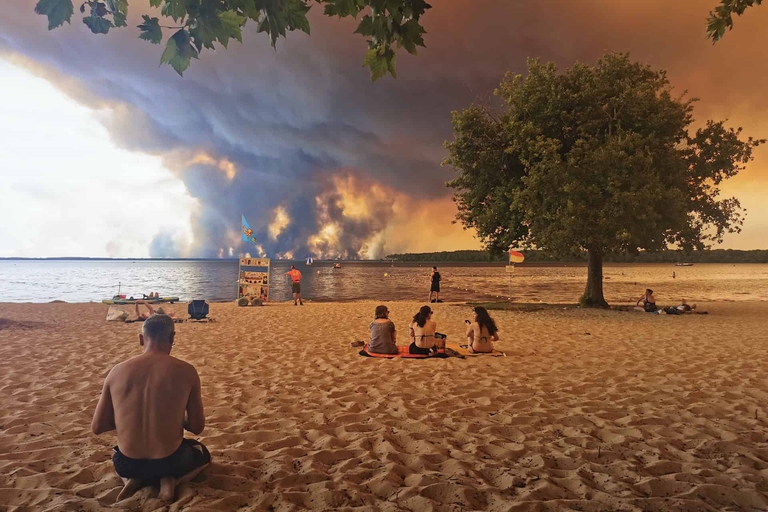 Il mega-incendio che sta colpendo il dipartimento della Gironde, in Francia
