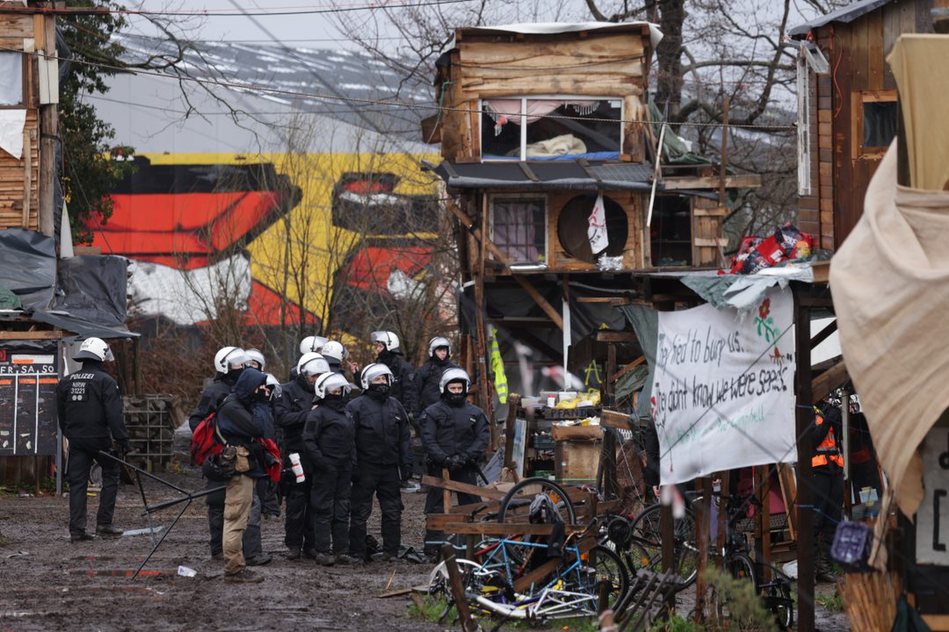 Police Begin Eviction Of Luetzerath Activists At Garzweiler II Coal Mine