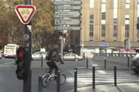 Where cyclists go through red lights