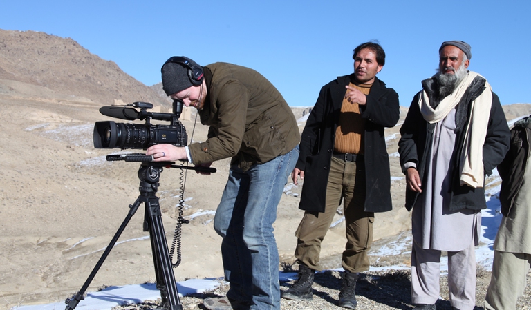 Temori e Huffman durante le riprese, copyright Huffman