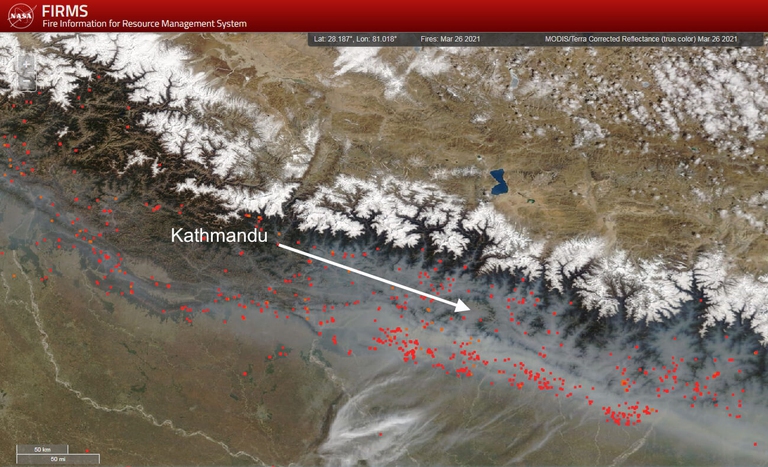 Gli incendi in Nepal