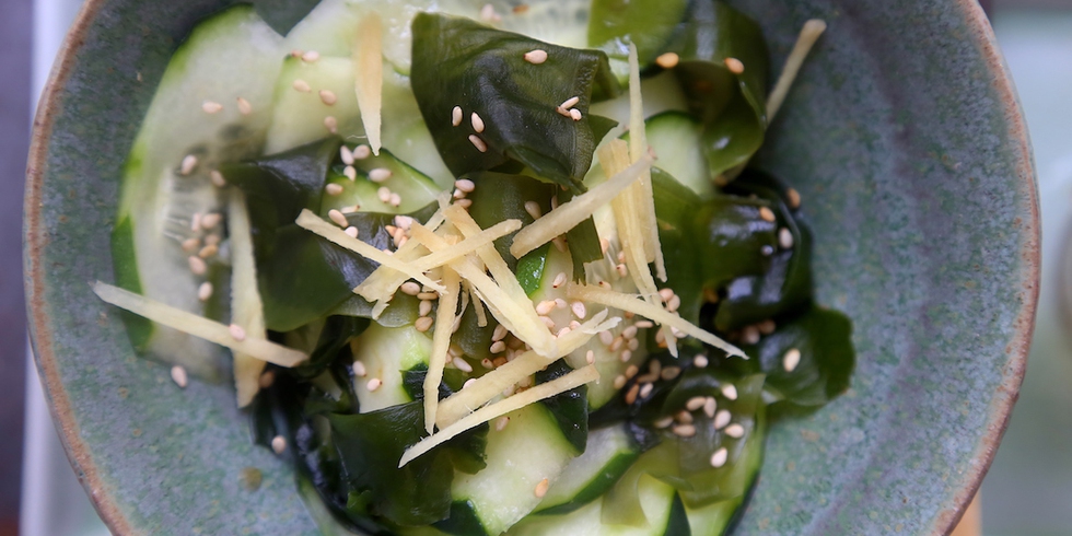 Cetrioli e alghe in agrodolce, la ricetta