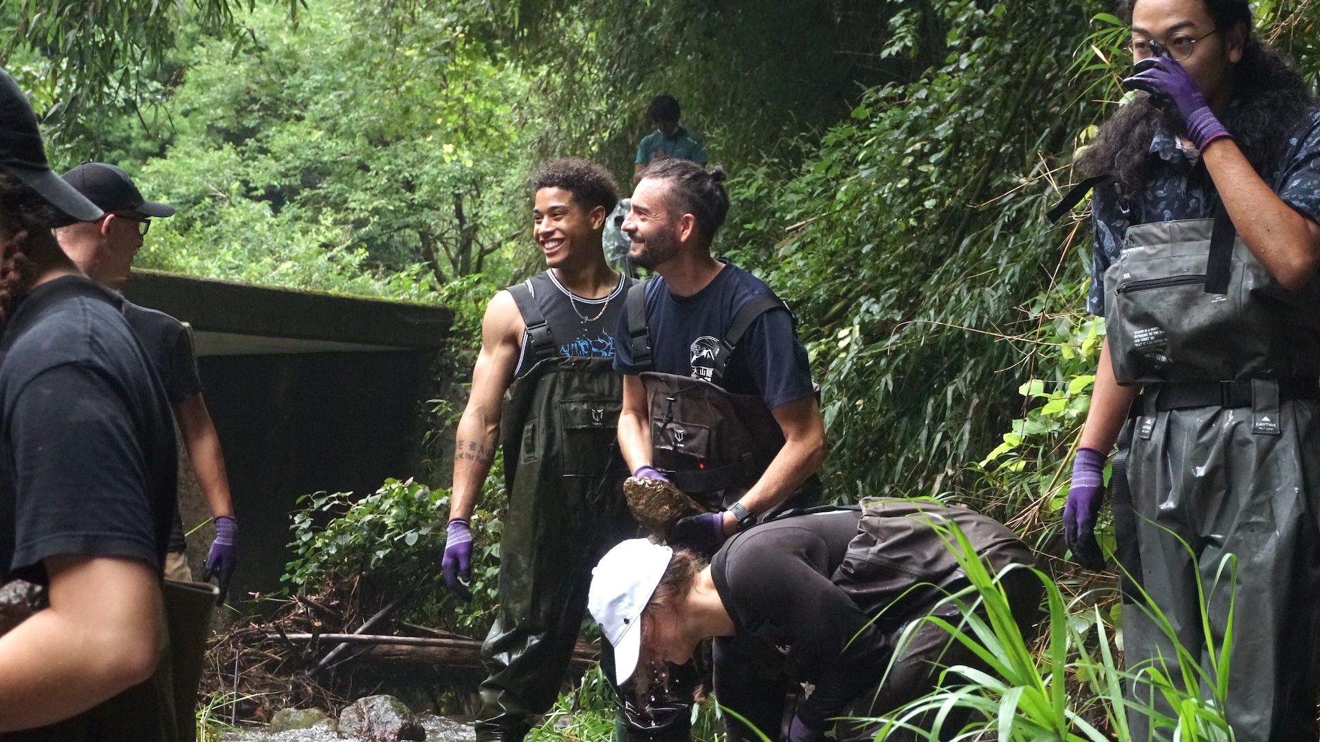 La costruzione di una rampa per la salamandra gigante giapponese