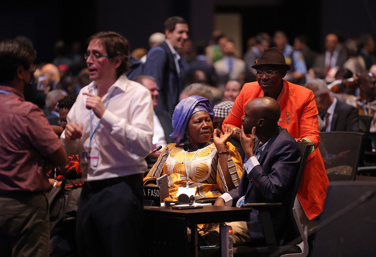 Delegati nel giorno di apertura della Cop 27 di Sharm el-Sheikh