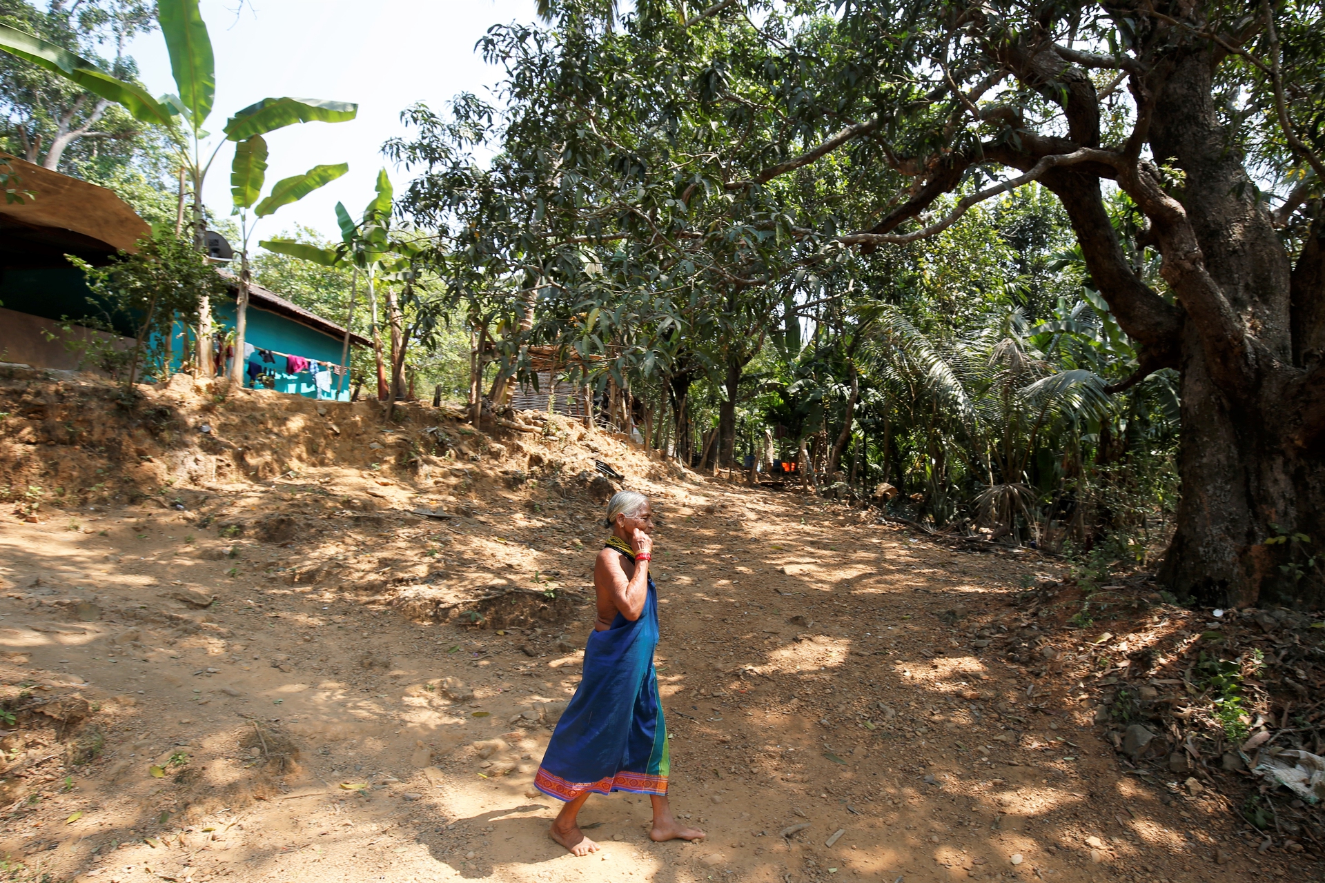 Tulasi Gowda nel suo villaggio in Karnataka, India del sud.© Abhishek Chinnappa