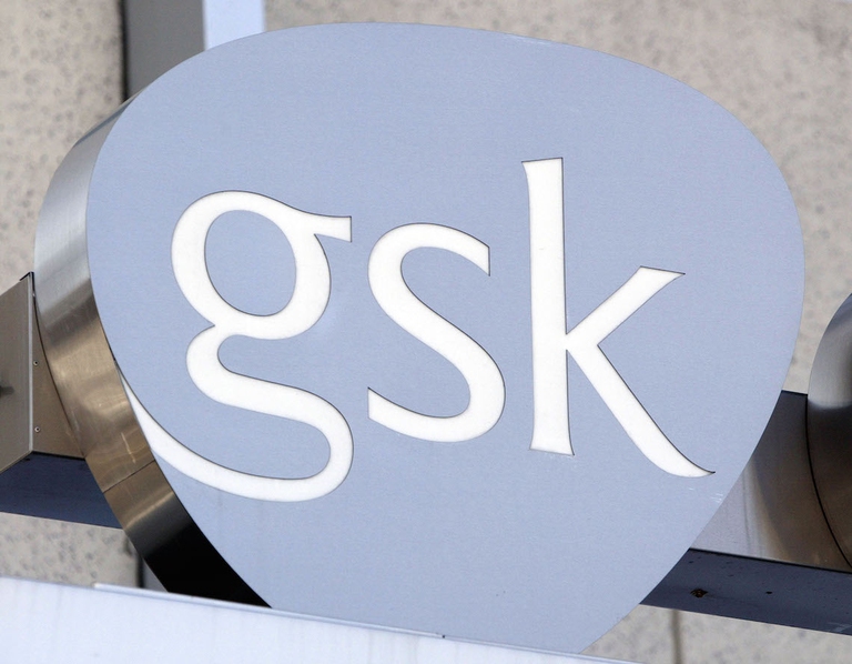 PHILADELPHIA - FEBRUARY 20: A GlaxoSmithKline logo is shown February 20, 2003 in Philadelphia, Pennsylvania. Activists gathered outside the company today to protest against the price of drugs for senior citizens. The Philadelphia Action Alliance of Senior Citizens and 10 other organizations across the U.S. and Canada established the "Stop Glaxo Now" Coalition to try and stop the drug manufacturer from cutting off seniors' supply of affordable Canadian drugs. (Photo by Don Murray/Getty Images)