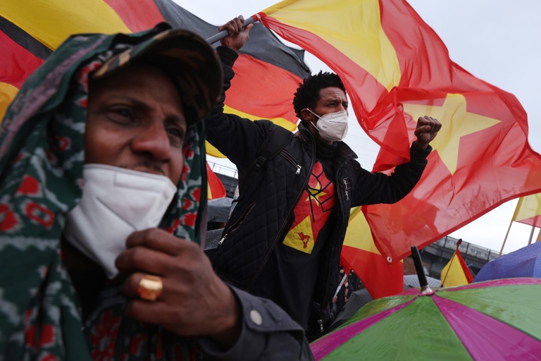Una manifestazione per la pace in Tigray