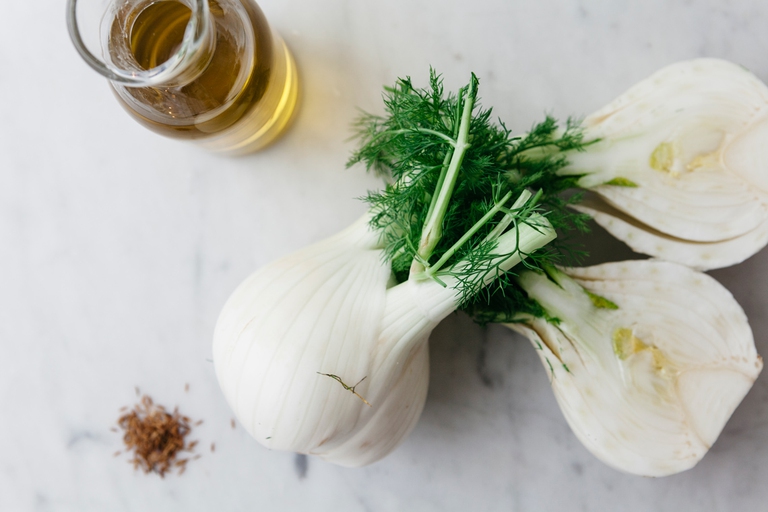 finocchi al forno con semi di cumino