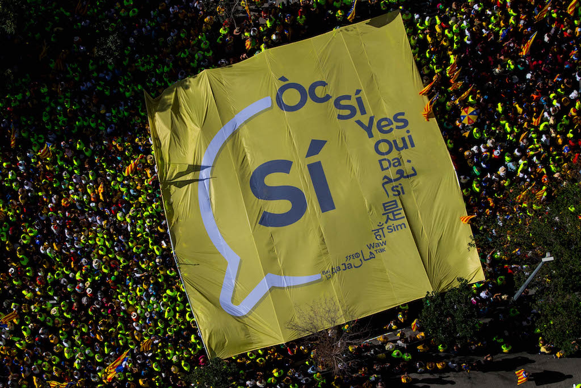 Manifestazione per la Giornata nazionale della Catalogna, 11 settembre 2017