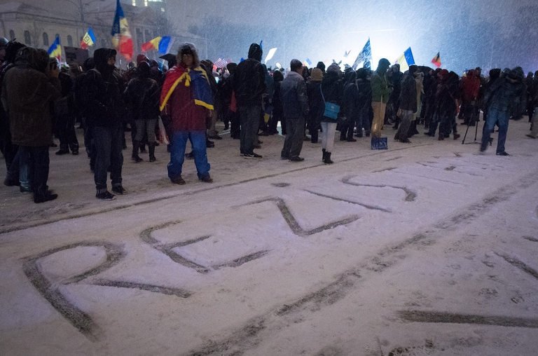 Manifestazioni proteste Romania