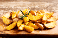 Patate al forno con aglio, cipolla e rosmarino