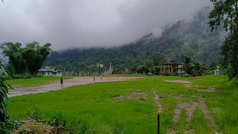 soccer field in Sribadam, Sikkim
