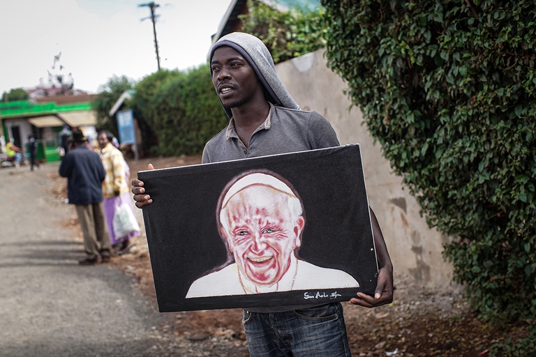 I giovani africani attendono l'arrivo di papa Francesco nel continente. Kenya, Uganda e Repubblica Centrafricana le tappe © Nichole Sobecki/Getty Images