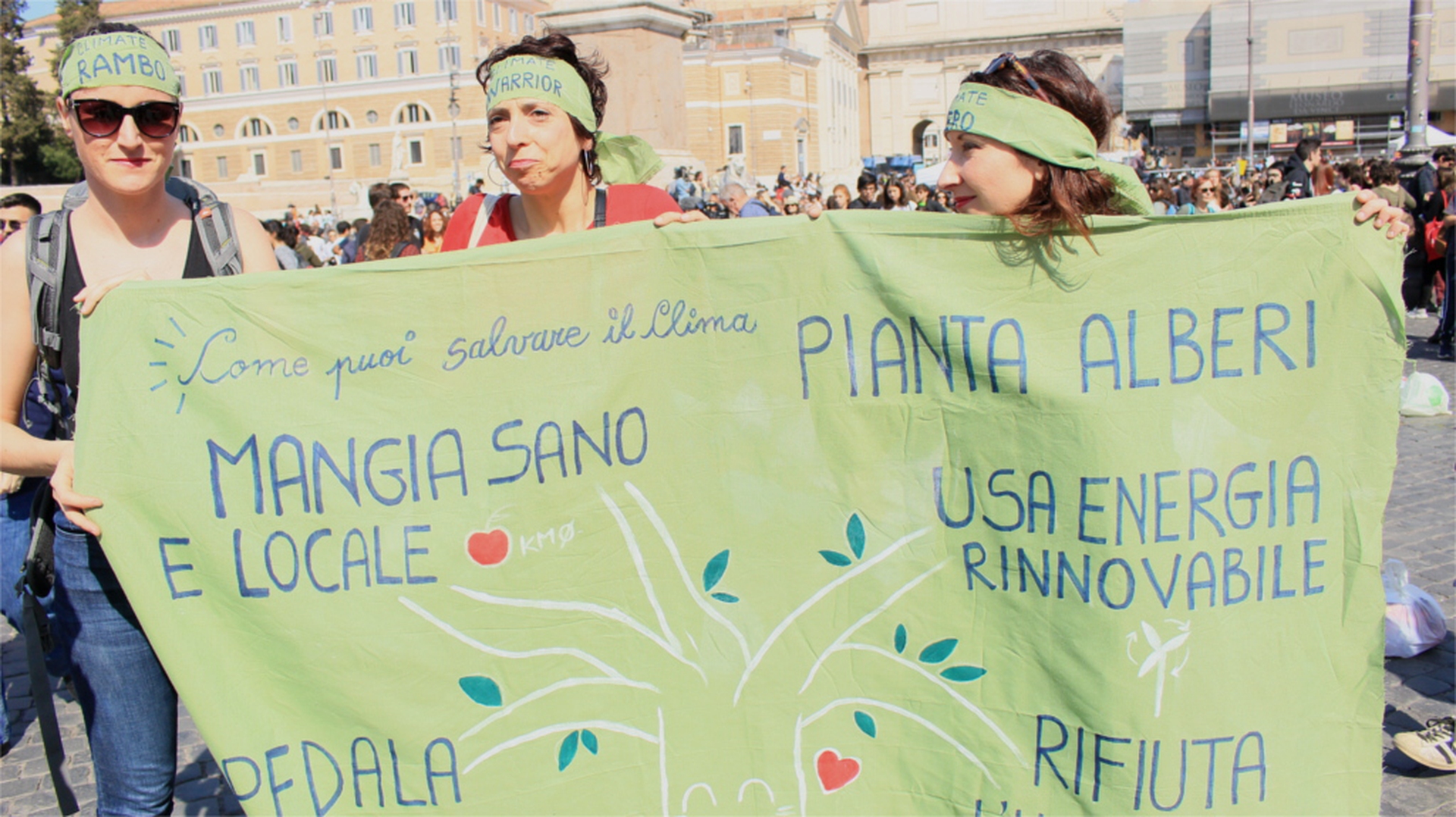 Greta Thunberg takes part in the Fridays for Future strike in Rome on 19 April