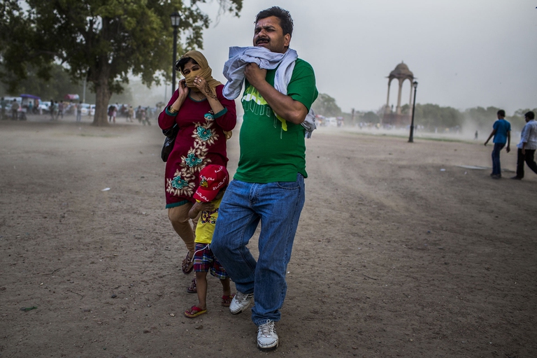 ondata di caldo in India