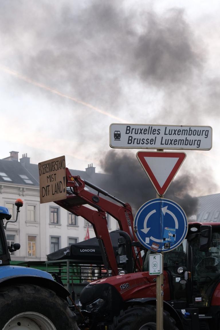 Le proteste degli agricoltori a Bruxelles
