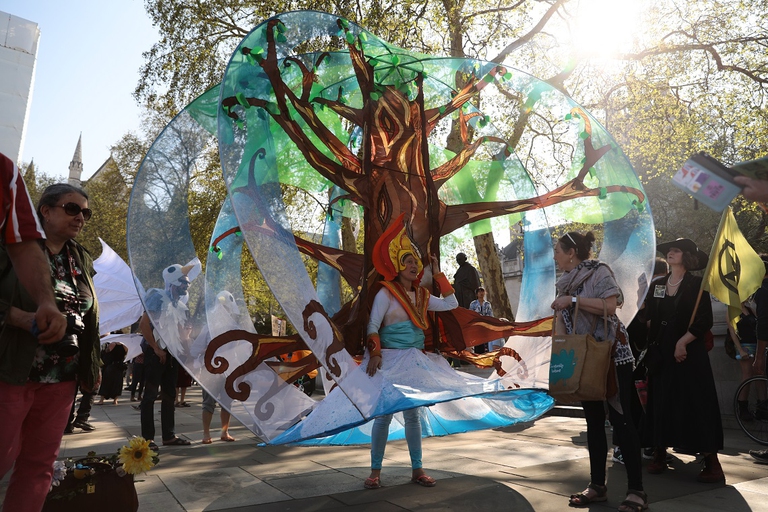 Manifestazione di Extinciton Rebellion a Westminster