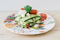 Lasagne di zucchine ripiene di ricotta e pomodorini