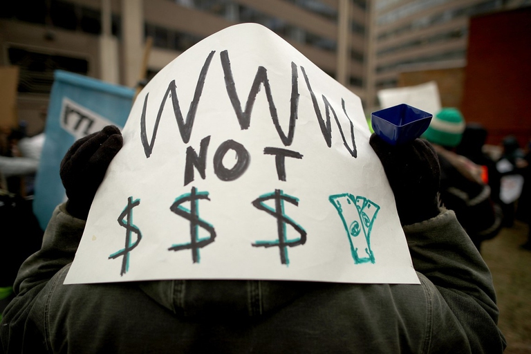 Protests internet Service Providers