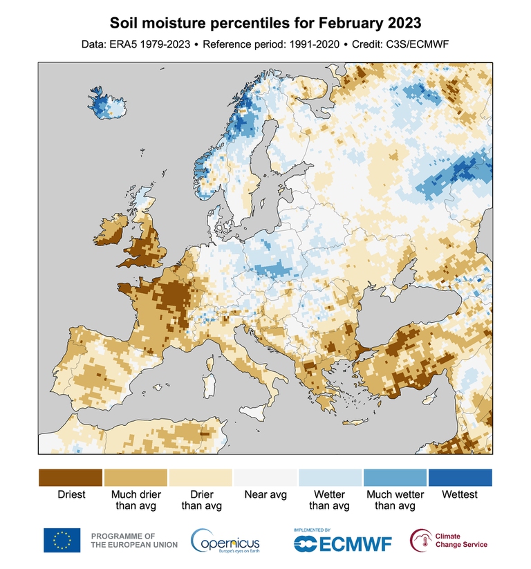 In Spagna, caldo anomalo in anticipo e 32 mesi di siccità