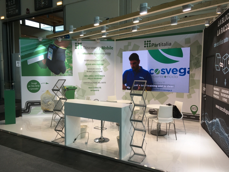 Lo stand di Partitalia, azienda produttrice del sistema RFID per il comune di Miglianico © Partitalia Srl