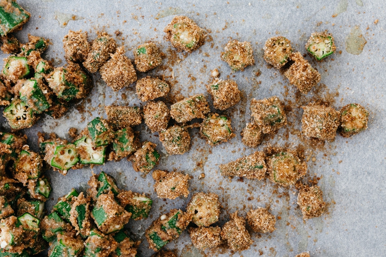 okra croccante al forno