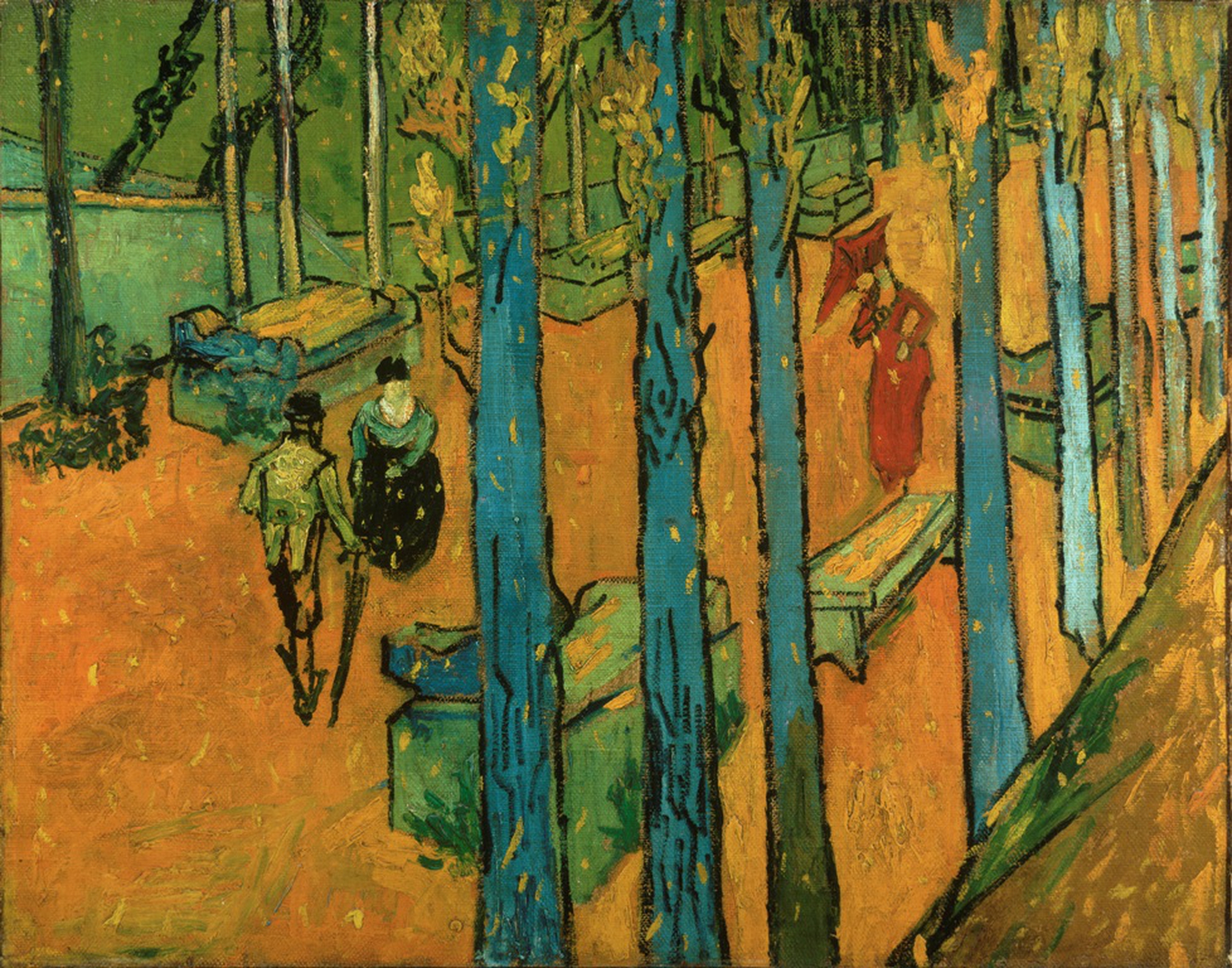 Vincent Van Gogh. Falling leaves (Les Alyscamps),1888