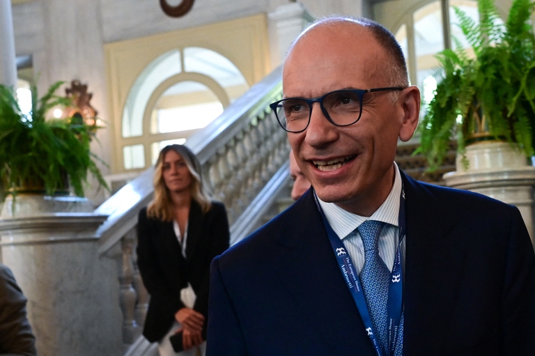 Il leader del Partito democratico Enrico Letta