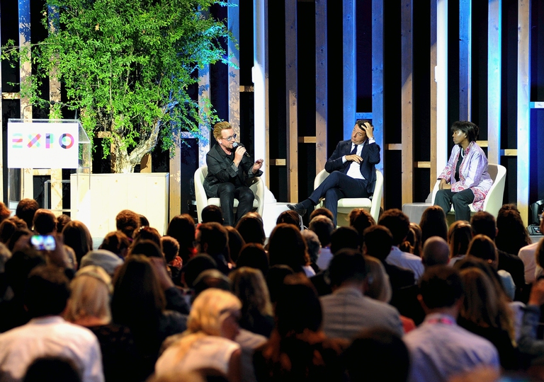 Bono Vox, Matteo Renzi, Ertharin Cousin