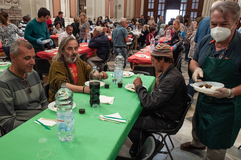 La mensa della Caritas a Catania dello scorso 13 novembre