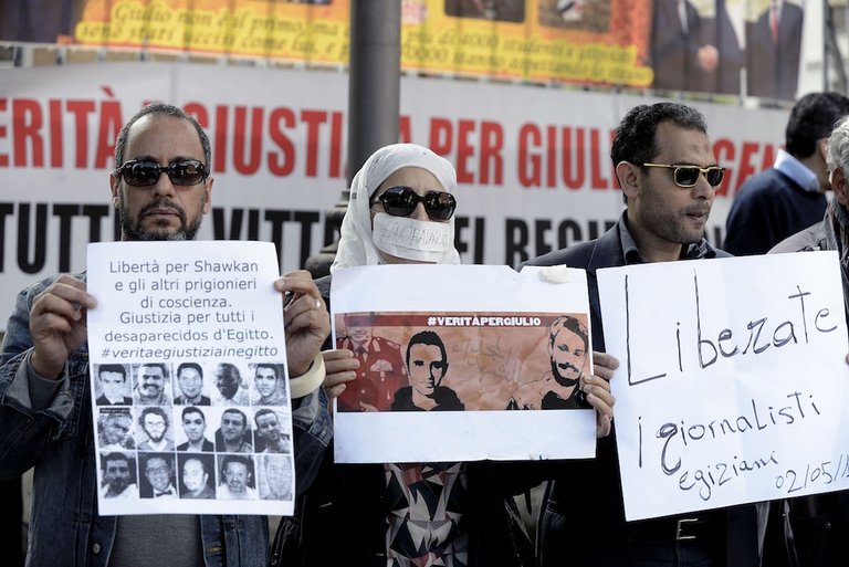Manifestazione Giulio Regeni Egitto