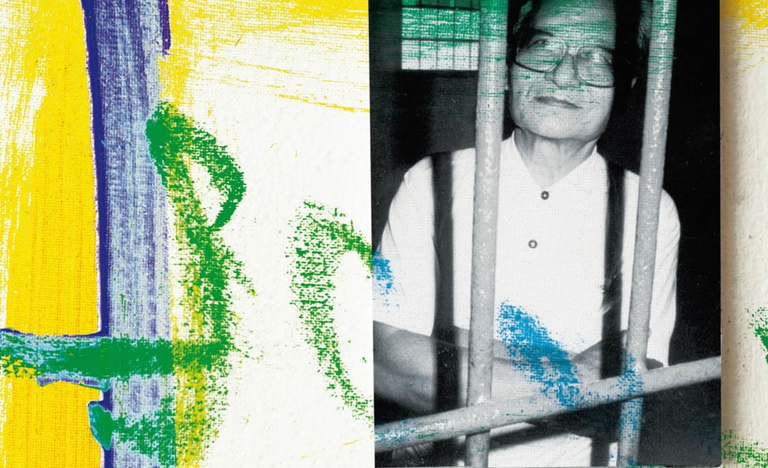 Win Tin dietro le sbarre della sua cella