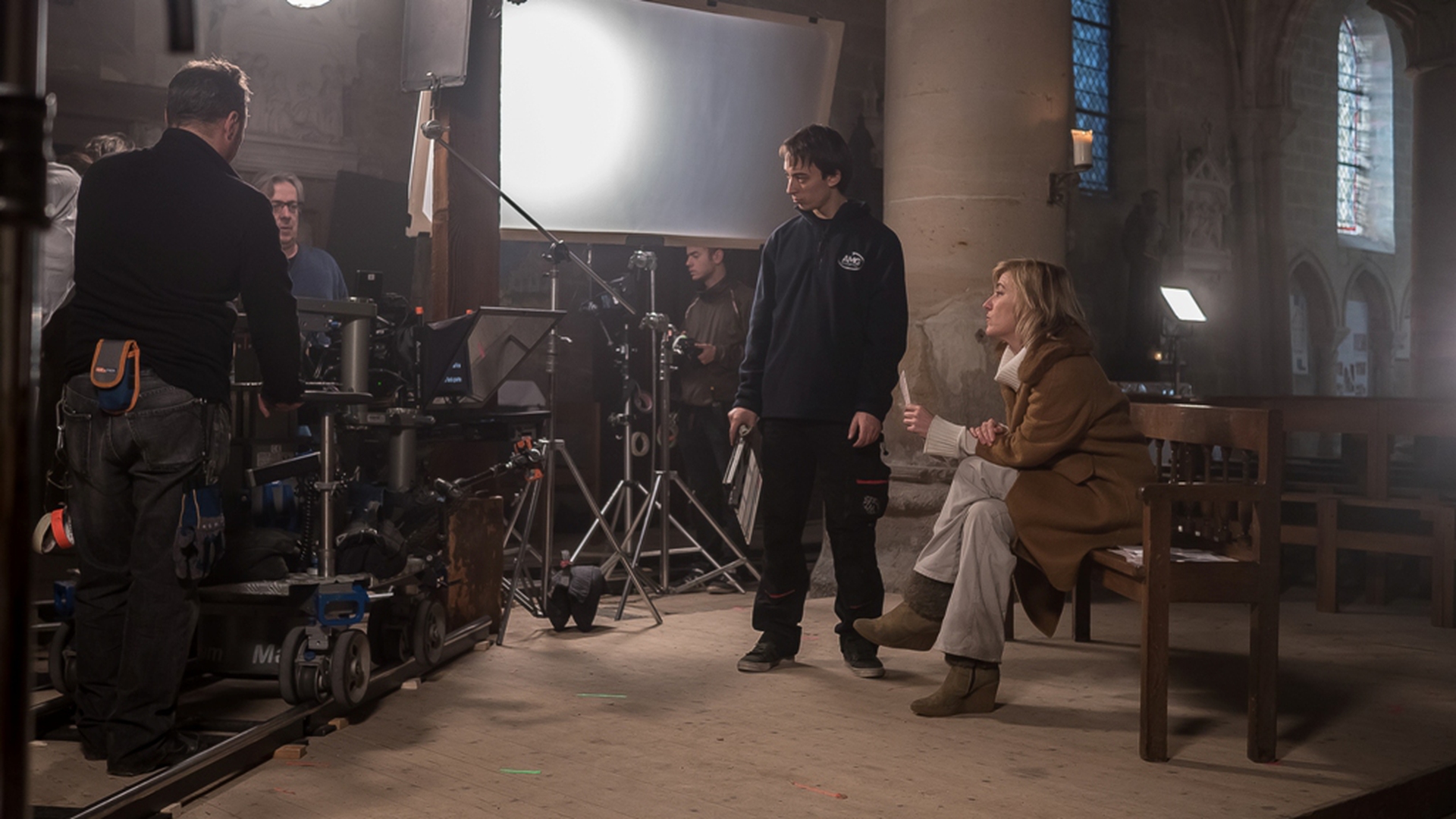 Valeria Bruni Tedeschi sul set del film Van Gogh tra il grano e il cielo