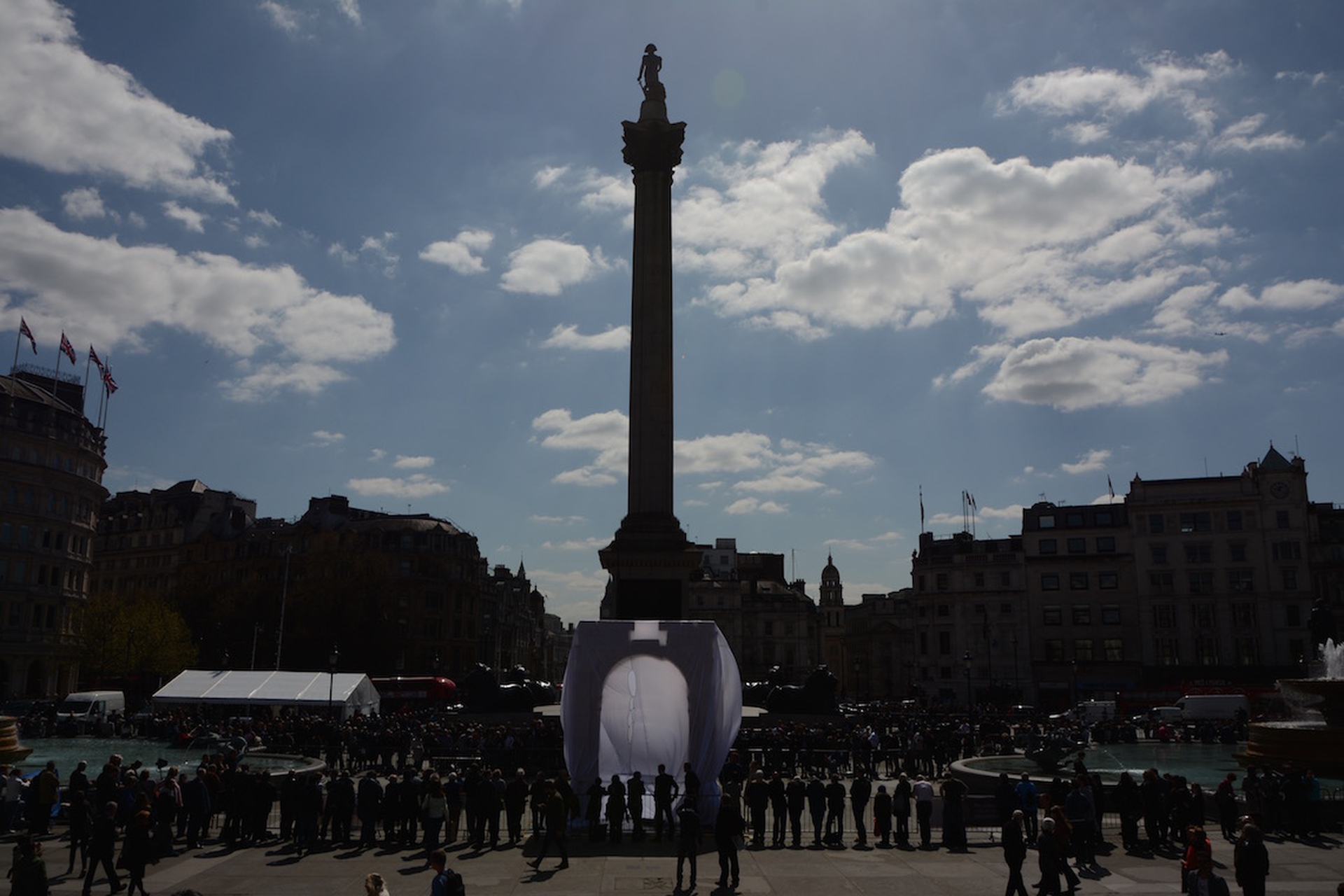 L'arco di Palmira ricostruito a Trafalgar Square