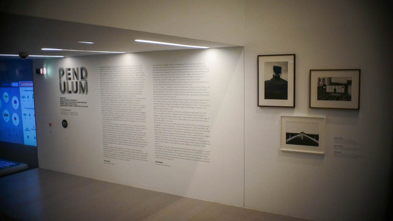 L'entrata della mostra Pendulum al MAST di Bologna.