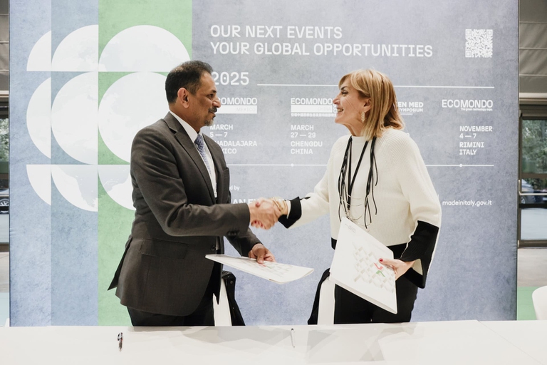 Alessandra Astolfi e Iraqi federation of industries a Ecomondo 2024.