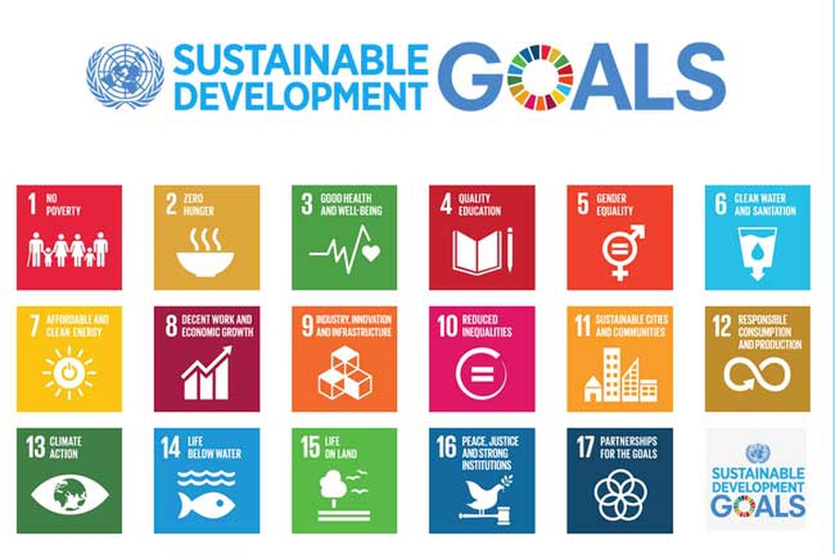 UN Sustainable Development Goals (SDGs) - officially known as Transforming our world: the 2030 Agenda for Sustainable Development is a set of seventeen aspirational "Global Goals" with 169 targets between them. 