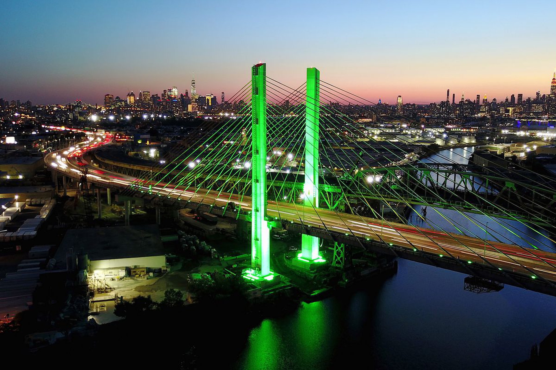 Cities light up green to stand for the Paris Agreement