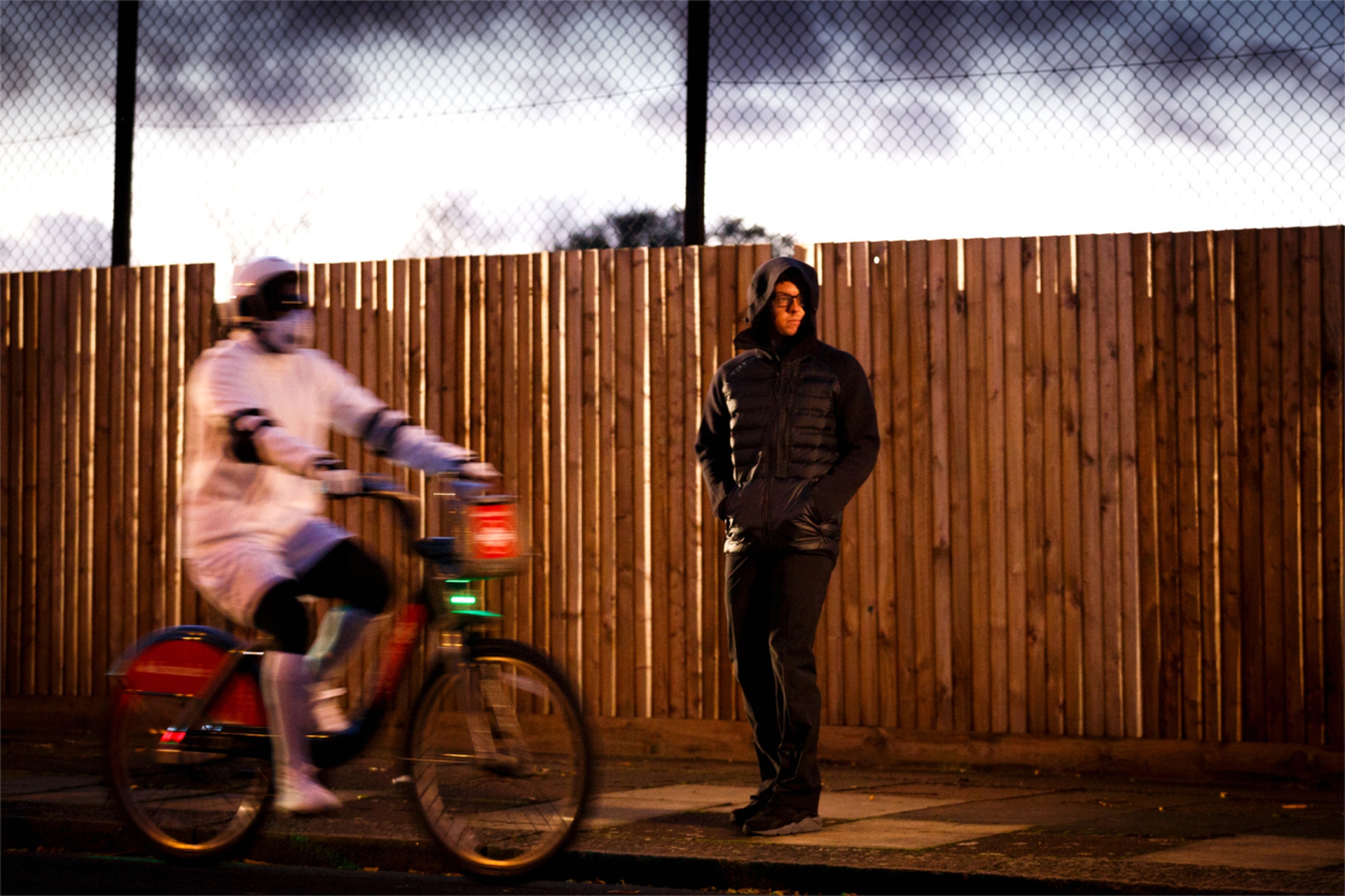 Bike sharing Londra: scatto durante le riprese