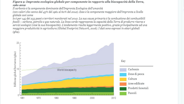 L'impronta ecologica dell'uomo sulla Terra © Living planet report 