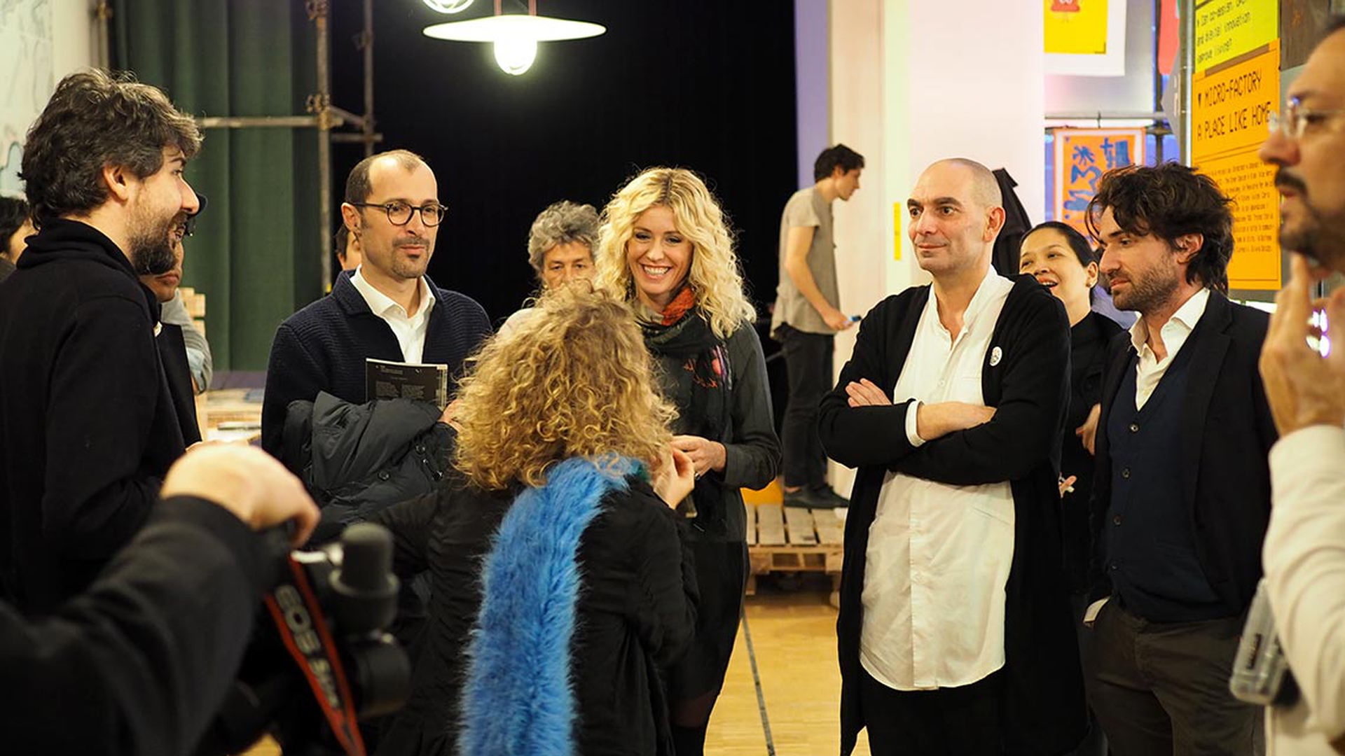 Marina Graziani e Simone Molteni il giorno dell'inaugurazione