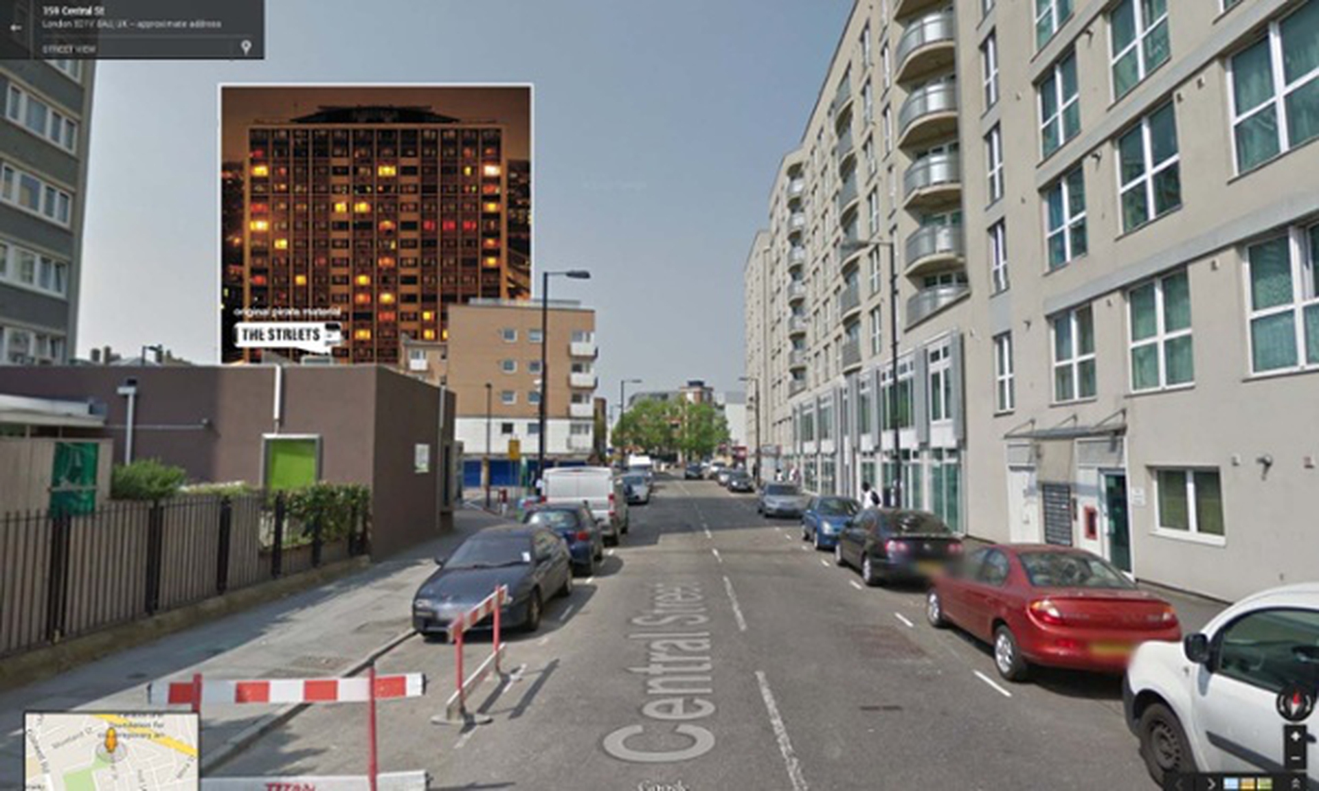 Copertine di album famosi nel punto esatto di Google street view