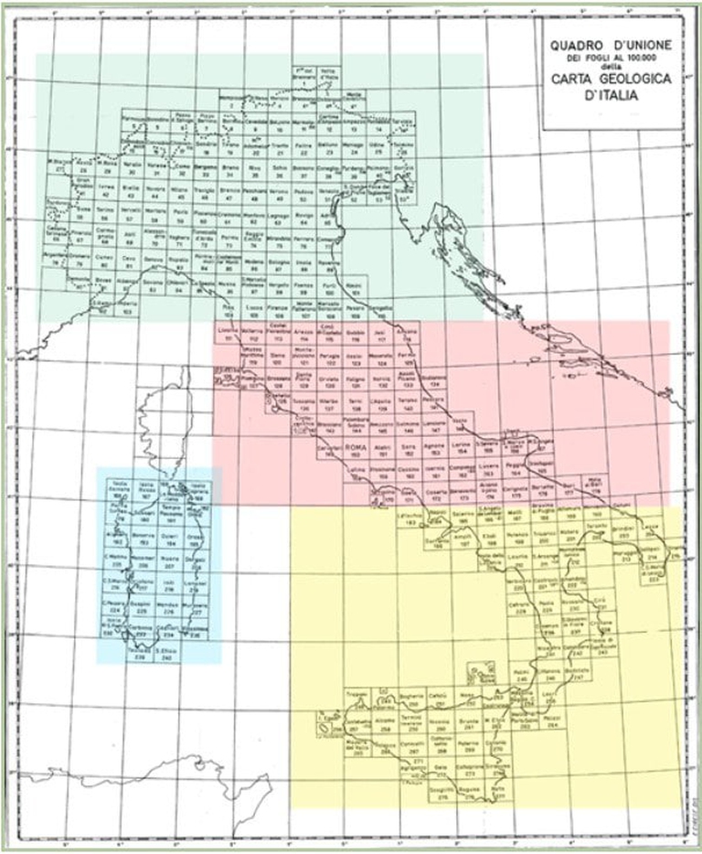 La Carta geologica d'Italia in scala 1:100.000
