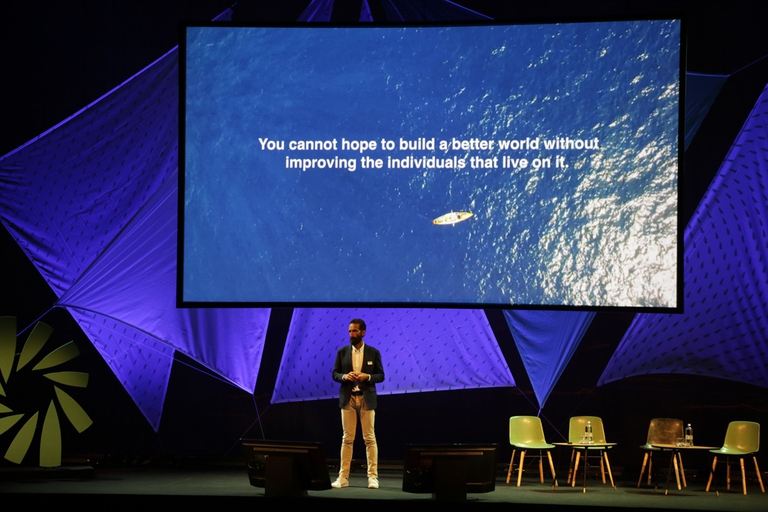 Alex Bellini all'Ocean Race Summit di Genova © Gloria Schiavi