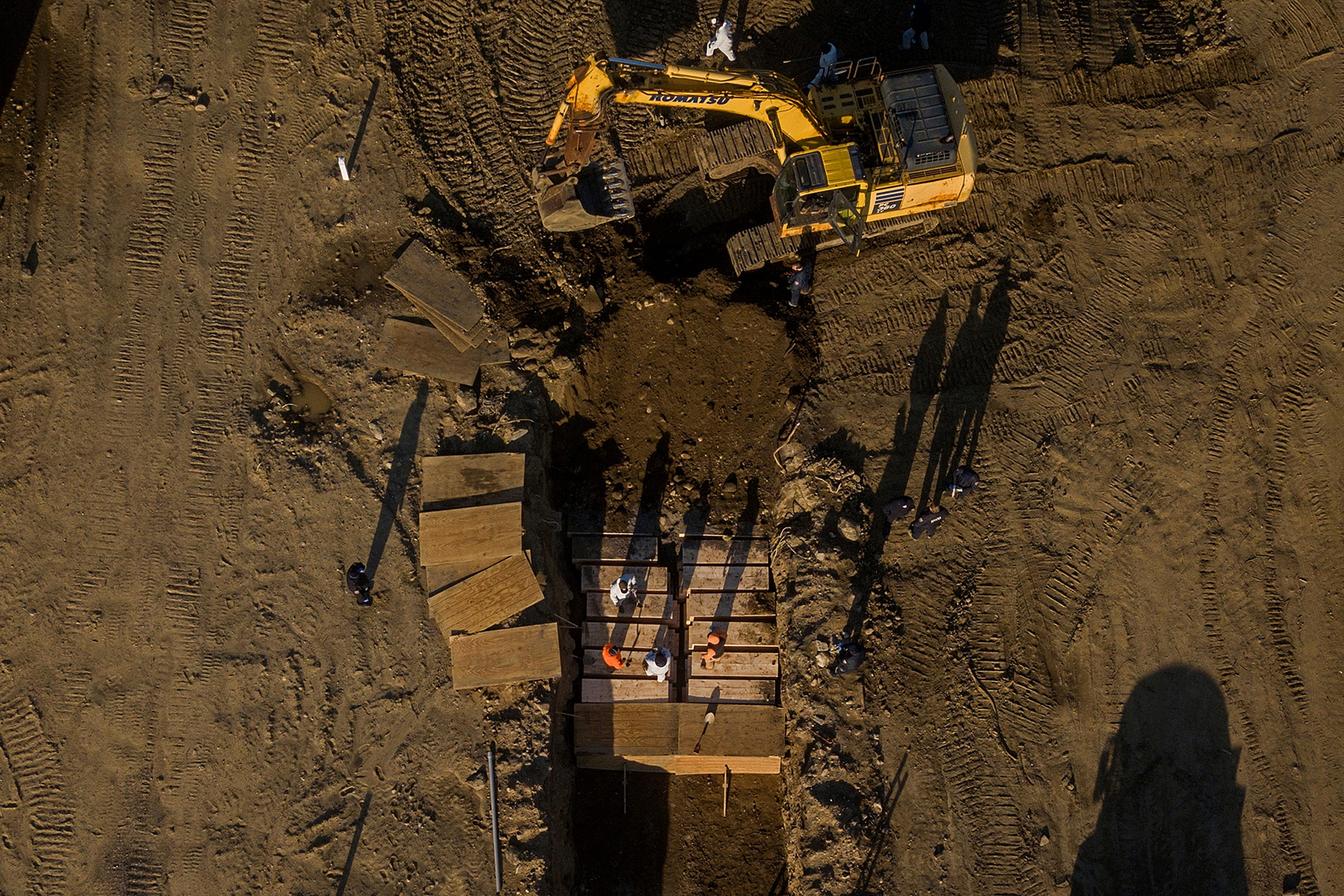 Hart Island Mass graves, New York.