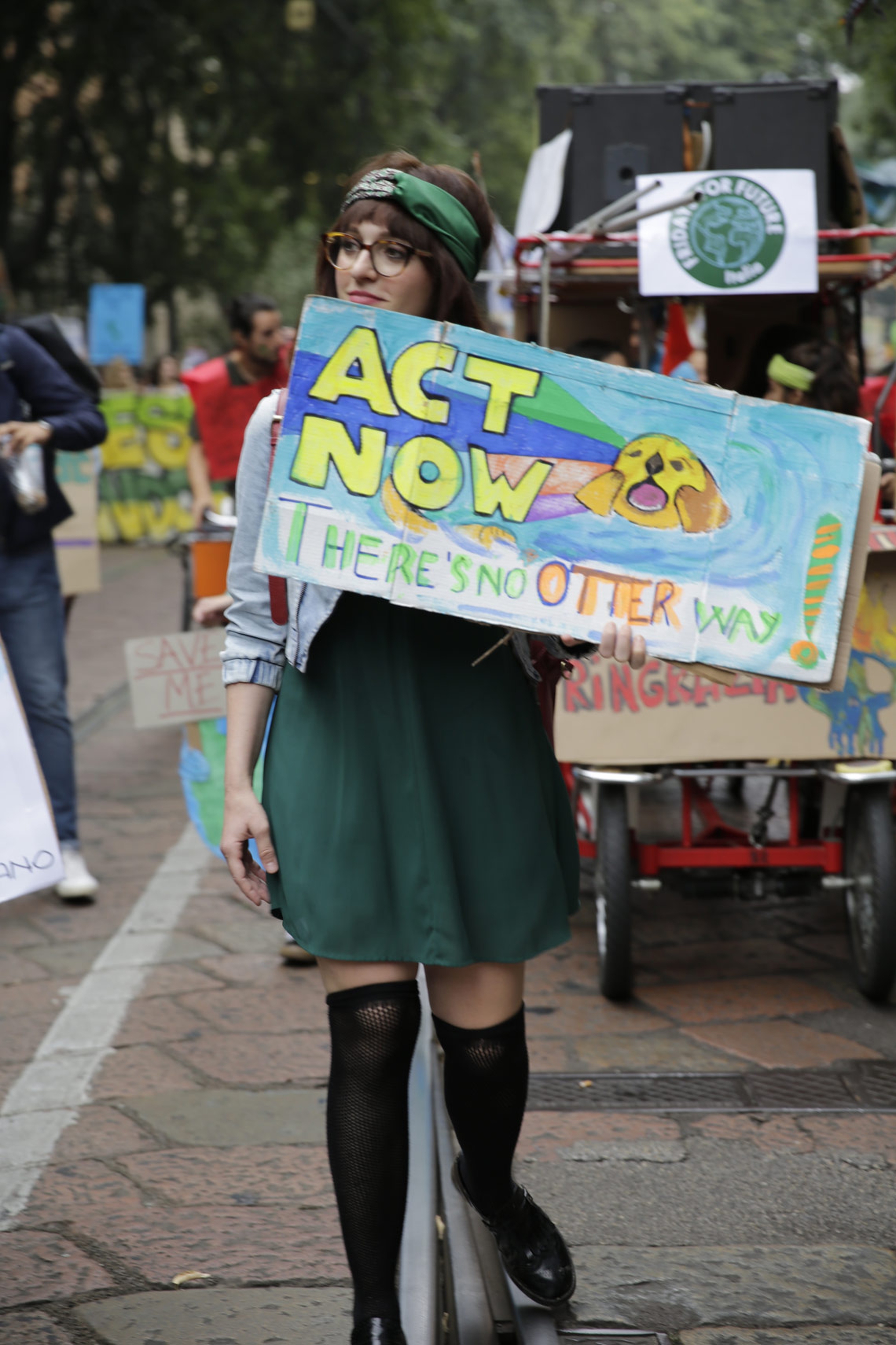Uno dei volti dello sciopero di Milano