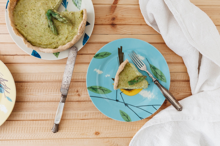 Torta salata asparagi e squaquerone